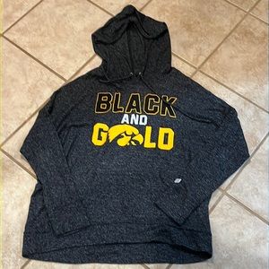 Iowa Black and Gold Hoodie Sz M